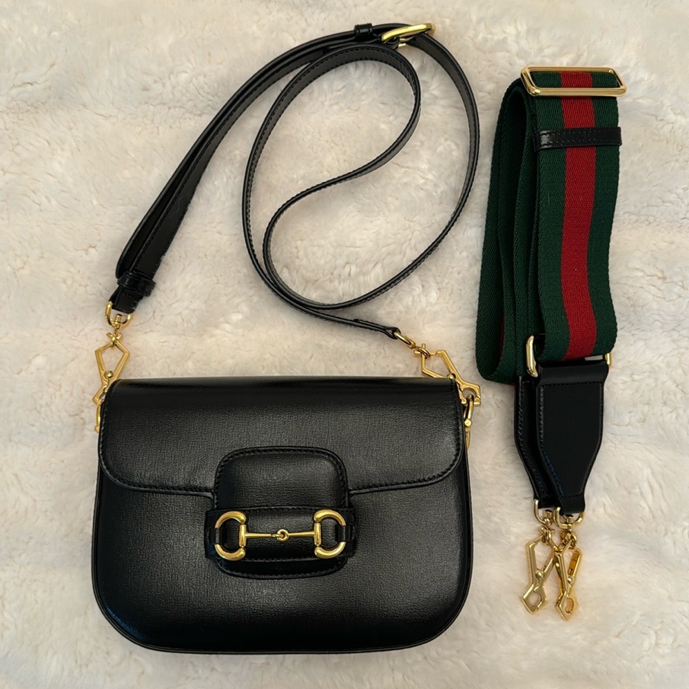 GUCCI HORSEBIT 1955 MINI BAG black